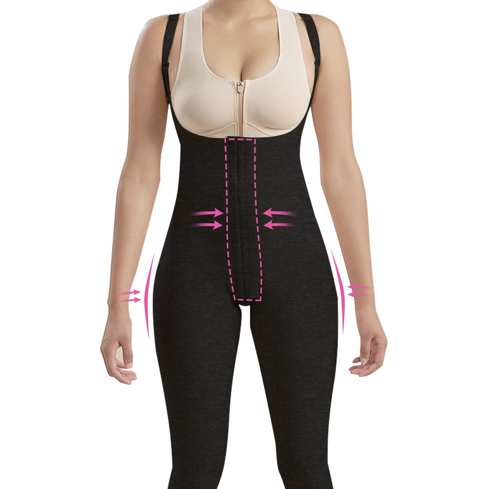 S-SHAPER Fajas Colombian Post Surgery Girdle With Ankle Length Compression Shapewear Support Fat Transfer Surgical Recover