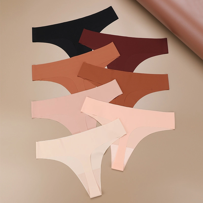 S-SHAPER ชุดชั้นในผ้าไหมน้ำแข็ง ระบายอากาศ เซ็กซี่ เอวต่ำ ใส่สบาย Thongs ลดราคาพิเศษ
