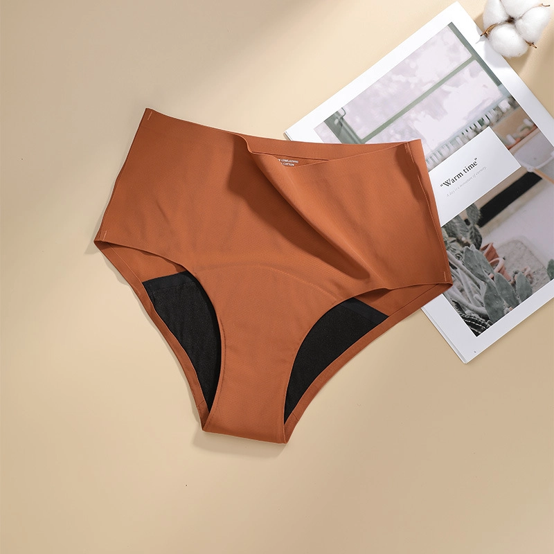 S-SHAPER Seamless Period Underwear Supplier Menstrual Period Panties Leak-proof Organic Cotton High Waist Protective Briefs