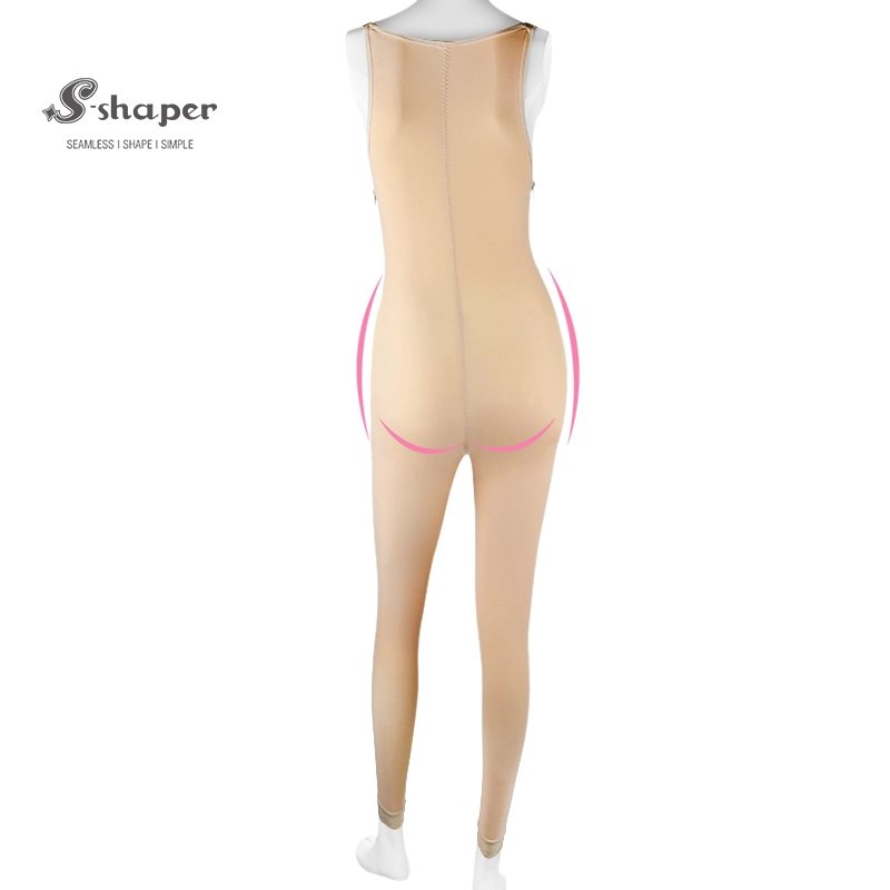 S-SHAPER Fajas Colombian Post Surgery Shapewear Compression Zipper Bodysuit Support Fat Transfer Surgical Shapewear