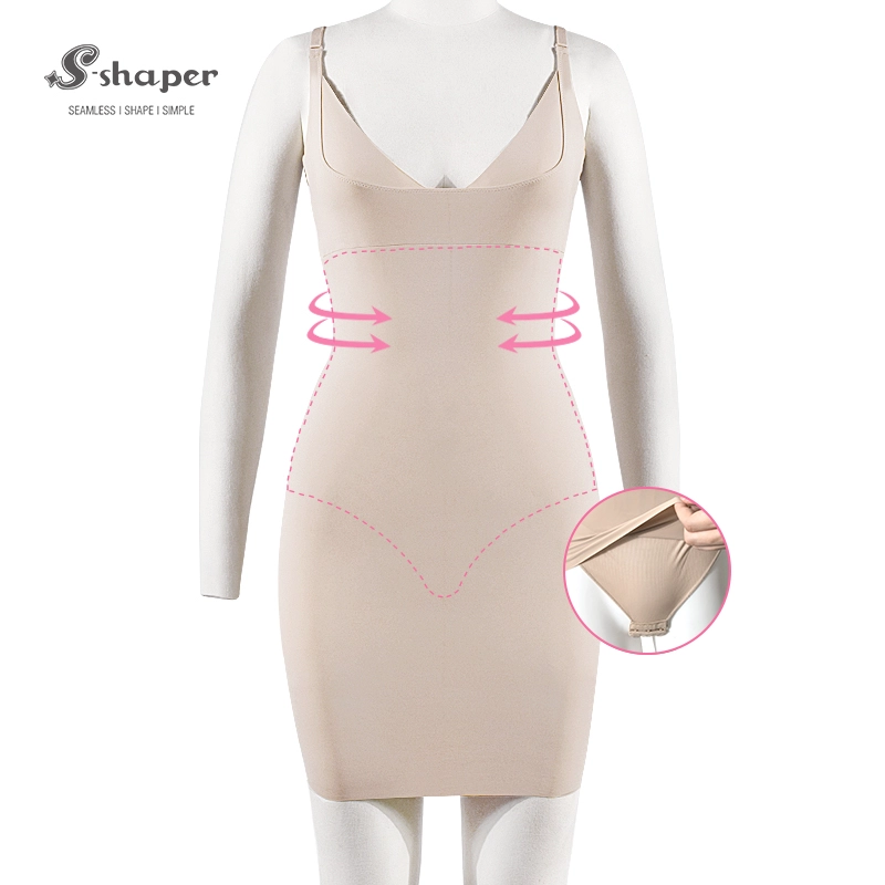 S-SHAPER Fajas الكولومبية بعد الجراحة ملابس داخلية زلة كاملة بطول الركبة فستان بروتيل دعم نقل الدهون ملابس داخلية جراحية