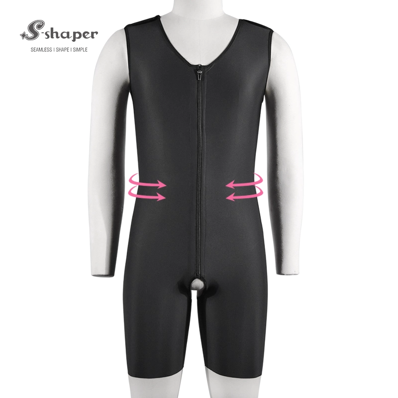 S-SHAPER Fajas Colombian Post Chirurgia Shapewear Body da uomo con supporto per cerniera Produttore di indumenti chirurgici per il trasferimento del grasso