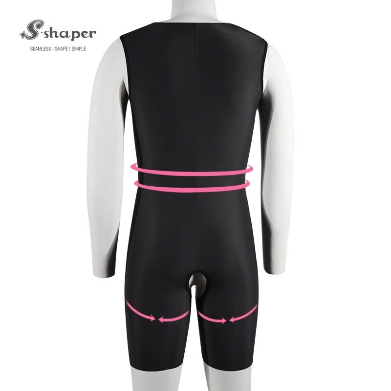 S-SHAPER Fajas Colombian Post Chirurgia Shapewear Body da uomo con supporto per cerniera Produttore di indumenti chirurgici per il trasferimento del grasso