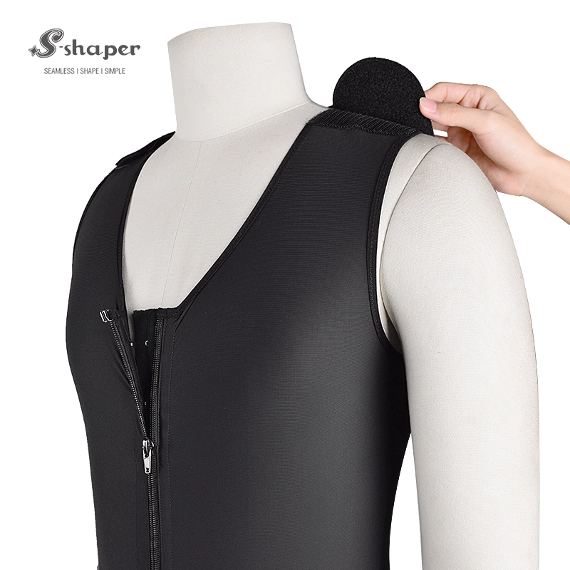 S-SHAPER Fajas Colombian Post Chirurgia Shapewear Body da uomo con supporto per cerniera Produttore di indumenti chirurgici per il trasferimento del grasso