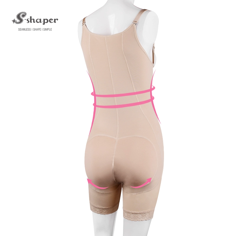 S-SHAPER Fajas Colombia Post Surgery Shapewear Borong Seluar Badan Mengangkat Pinggul Dengan Zip