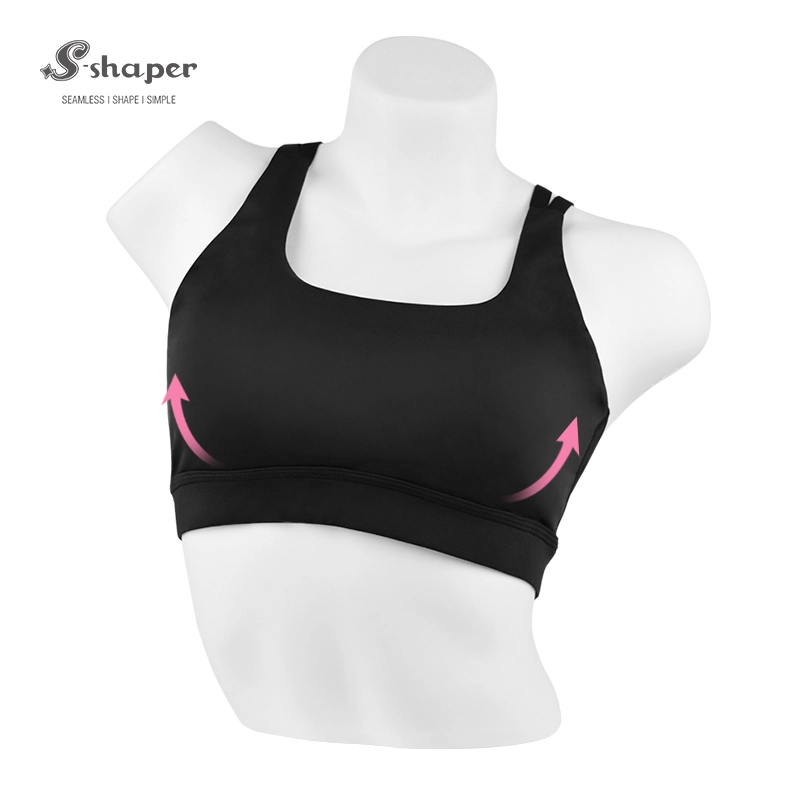 S-SHAPER Wireless Cami Bra Tank Top Crisscross Back Straps Bra für Frauen Mädchen für Yoga Workout Fitness Low Impact
