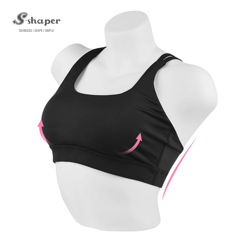 S-SHAPER Wireless Cami Bra Tank Top Crisscross Back Straps Bra für Frauen Mädchen für Yoga Workout Fitness Low Impact