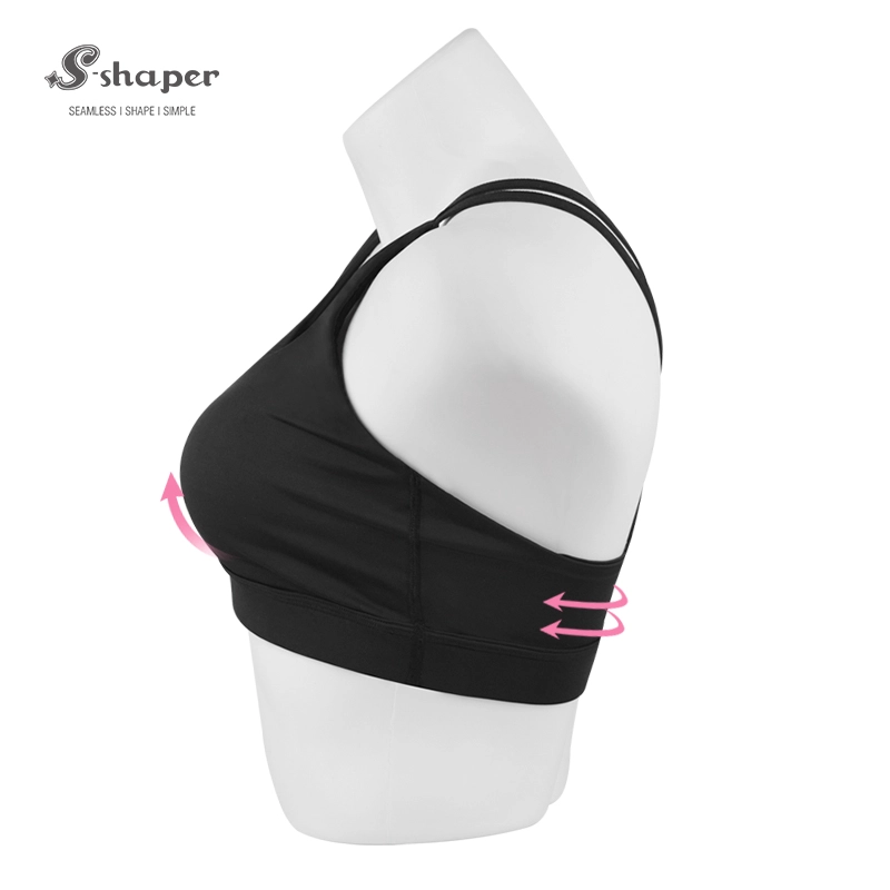 S-SHAPER Wireless Cami Bra Tank Top Crisscross Back Straps Bra für Frauen Mädchen für Yoga Workout Fitness Low Impact