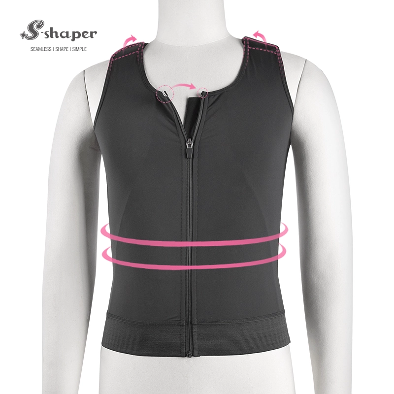S-SHAPER Fajas الكولومبي بعد الجراحة مشد مشد مع سحاب أمامي يدعم نقل الدهون ملابس داخلية جراحية
