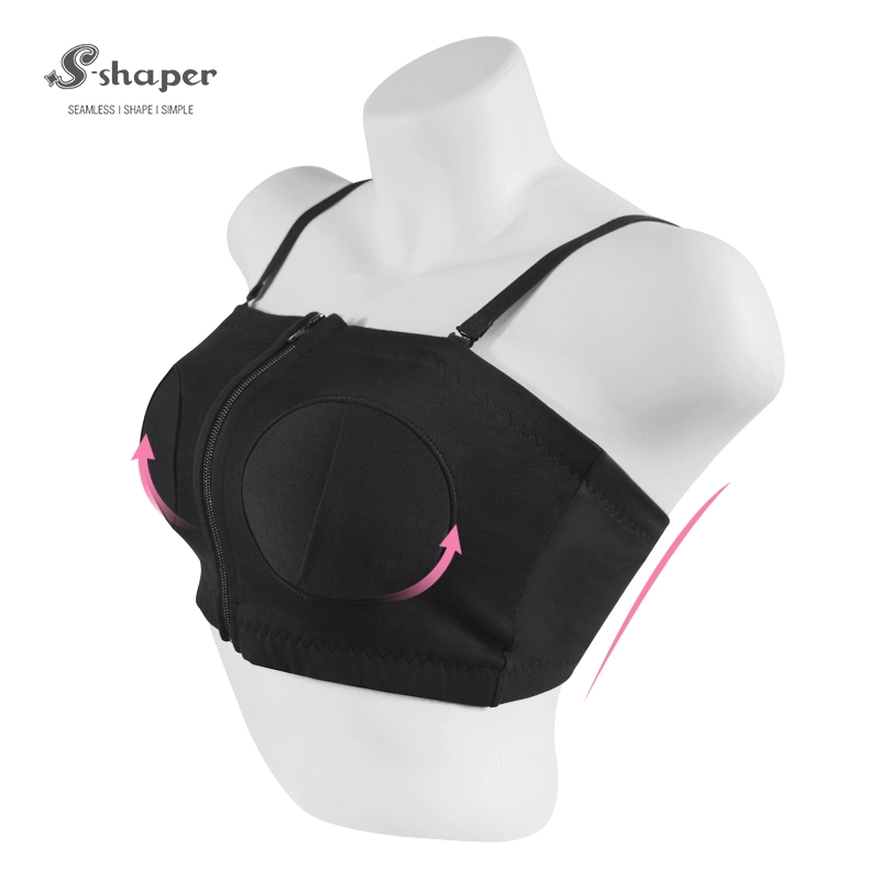 Momcozy Soutien-Gorge de Pompage, Fermeture à Glissière Velcro Améliorée au Dos Velcro Réglable Tenant Plus Taille Soutien-Gorge de Pompage et d'allaitement en Un