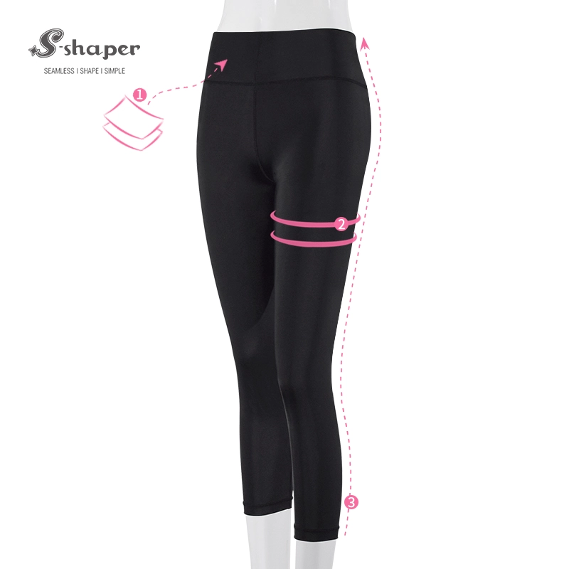 S-SHAPER مجموعة شعور عاري بدون خياطة عالية الخصر رفع بعقب اليوغا كابري دعم نقل الدهون لفترة طويلة