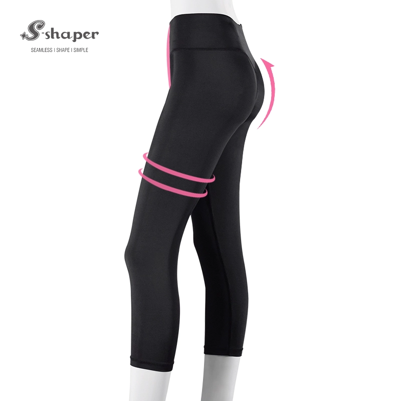 S-SHAPER مجموعة شعور عاري بدون خياطة عالية الخصر رفع بعقب اليوغا كابري دعم نقل الدهون لفترة طويلة