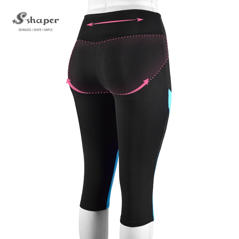S-SHAPER Seamless Naked Feeling Collection Talle alto Levantamiento de glúteos Yoga Medio muslo Capri Soporte Transferencia de grasa
