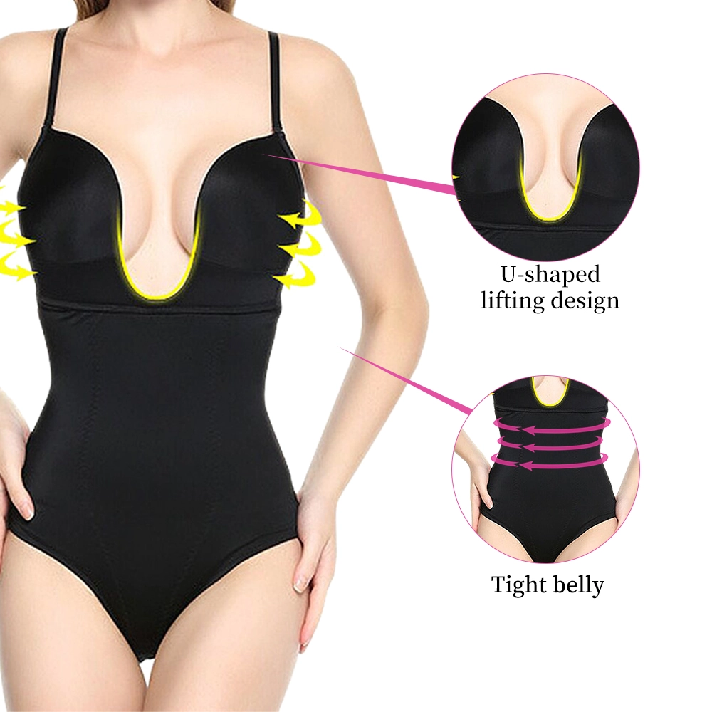 Bodysuit Shapewear Lieferant für Frauen Tummy Control Dress Backless Bodysuit Tops Body Shaper mit integriertem BH