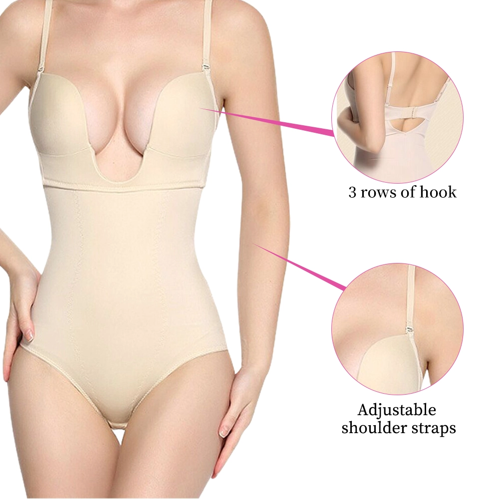 Bodysuit Shapewear Lieferant für Frauen Tummy Control Dress Backless Bodysuit Tops Body Shaper mit integriertem BH