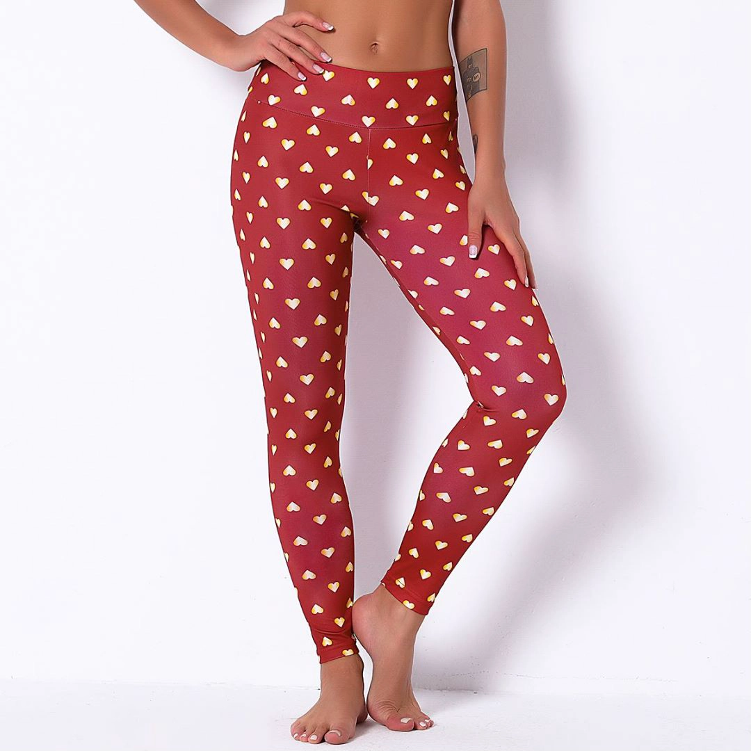 S-SHAPER Produttore di leggings da yoga senza cuciture per donne di Natale che eseguono pantaloni da allenamento a vita alta