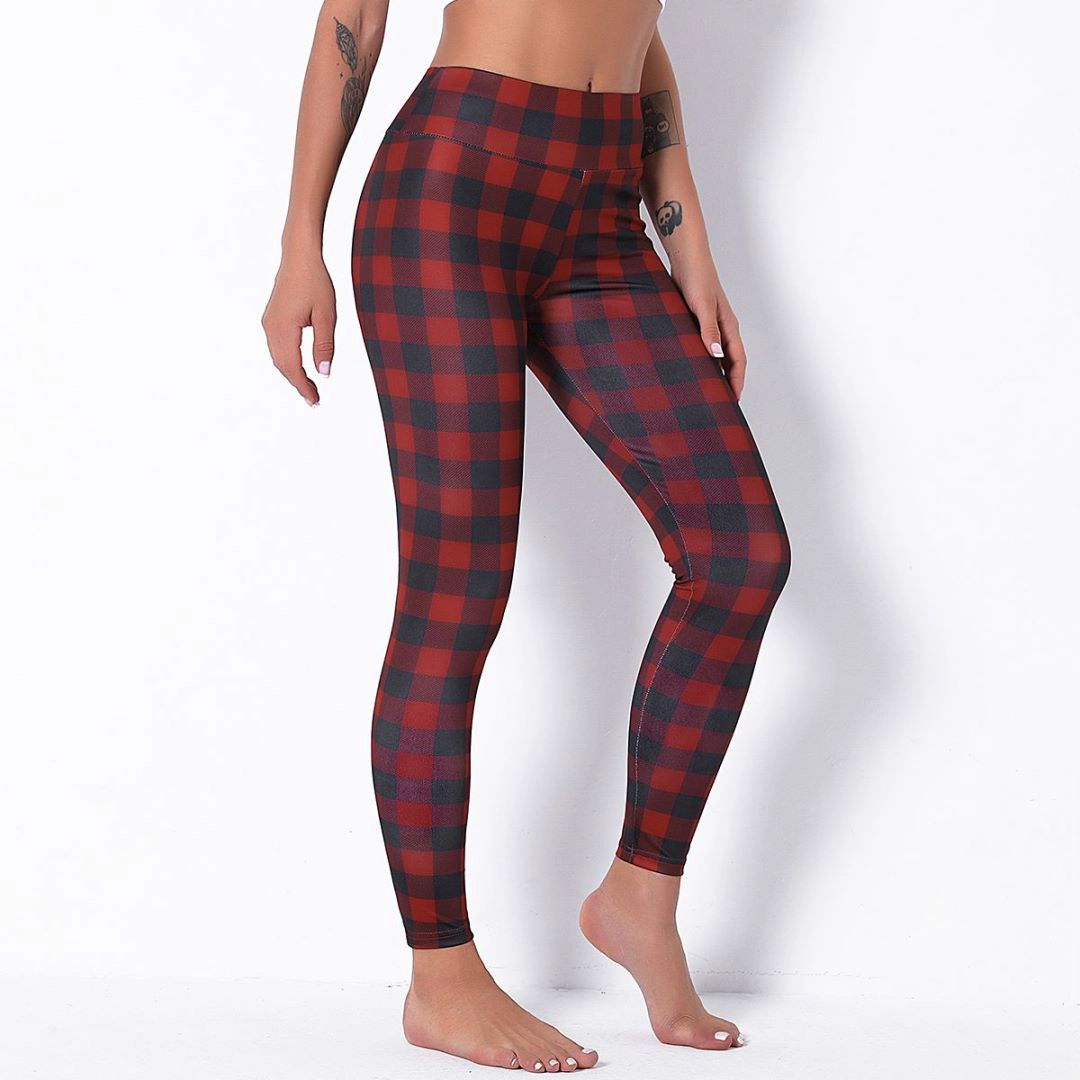 S-SHAPER Produttore di leggings da yoga senza cuciture per donne di Natale che eseguono pantaloni da allenamento a vita alta