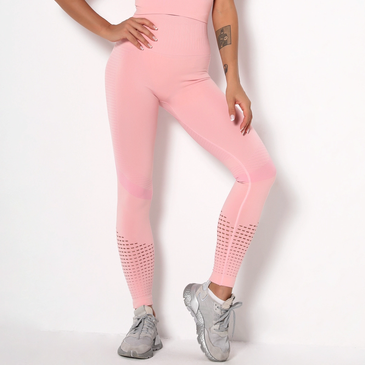 S-SHAPER Seamless Women Butt Lift High Waisted Tummy Control Yoga Pants Women's Sexy Peach Hip Athletic Hollow Leggings