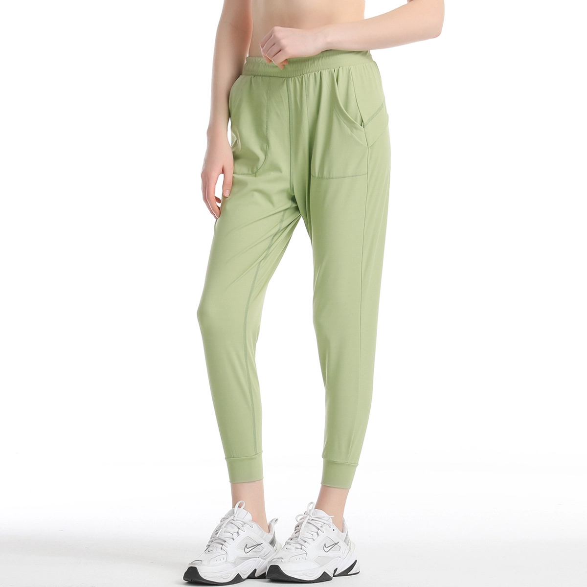 S-SHAPER Feminina Causal Cintura Alta Yoga Treino Ativo Fornecedor Calça Longa Sem Costura Correr Legging Respirável com Bolsos