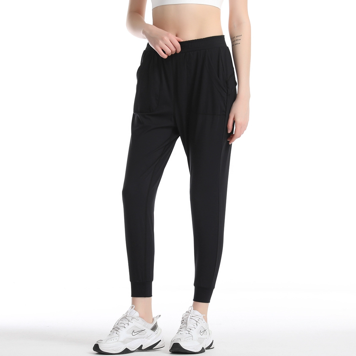 S-SHAPER Feminina Causal Cintura Alta Yoga Treino Ativo Fornecedor Calça Longa Sem Costura Correr Legging Respirável com Bolsos