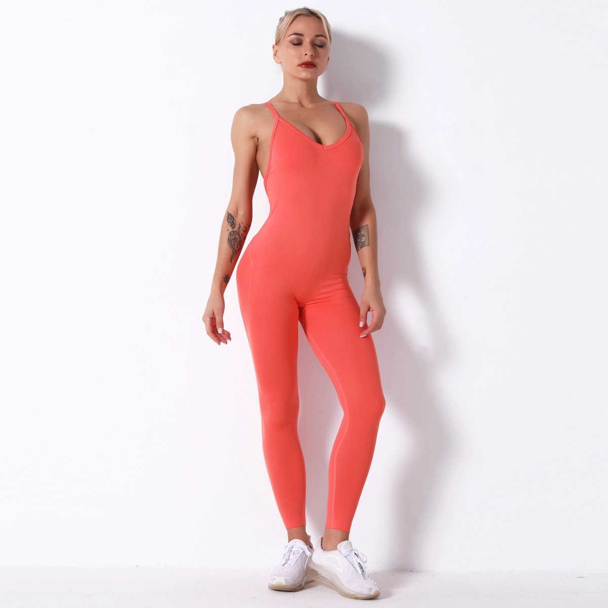 S-SHAPER Seamless Women's Yoga Jumpsuit Backless Sports Romper Playsuit Sleeveless Gym Bodysuit Manufacturer