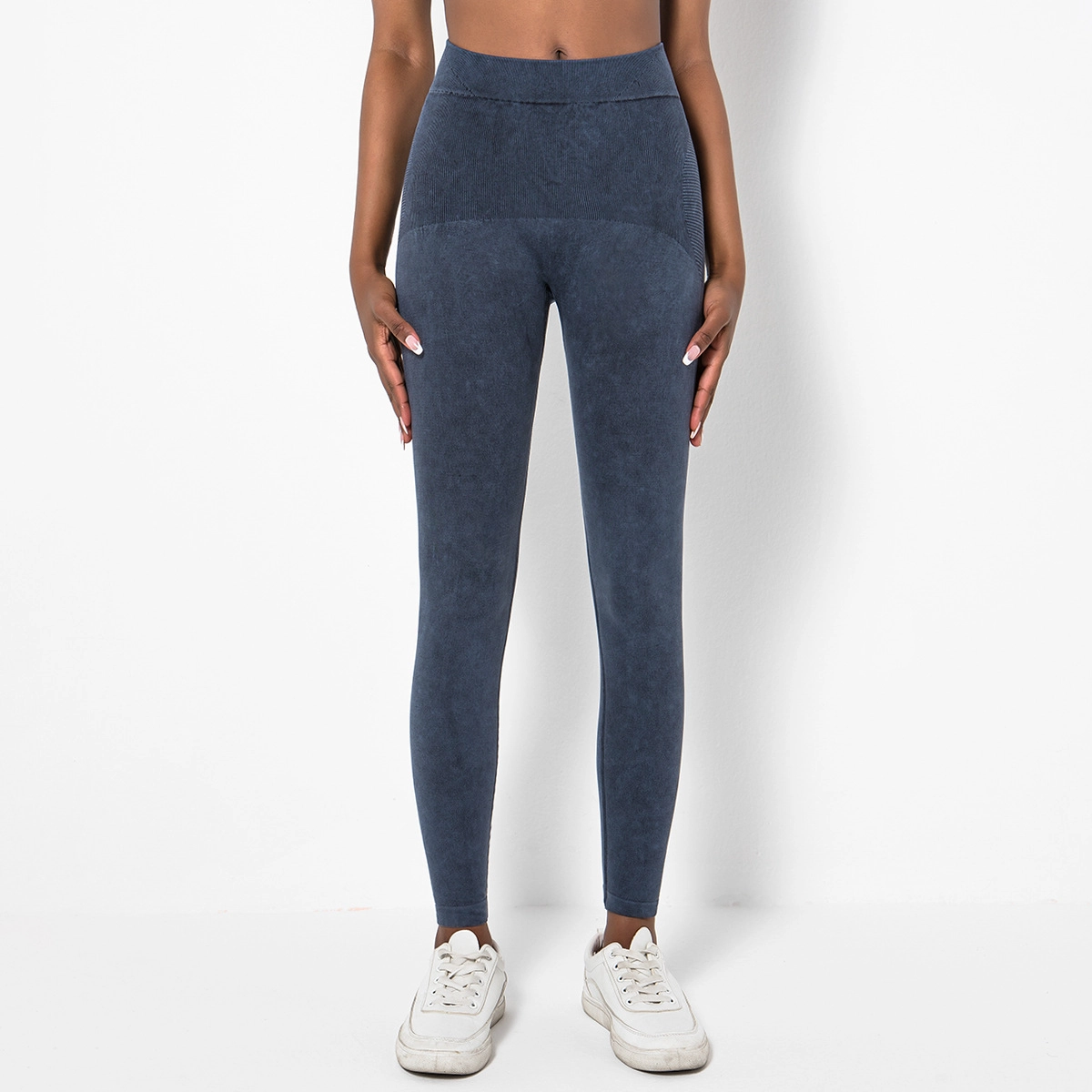 S-SHAPER Pinggang Tinggi Seamless Jeans Tiru Cetak Pembekal Tekan Ke Atas Fesyen Seluar Senaman untuk Wanita Cepat kering Athleisure