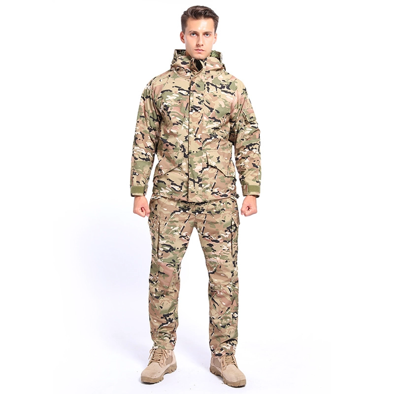 S-SHAPER para hombre, chaqueta táctica de lana cálida de invierno para exteriores, impermeable, abrigo con capucha, senderismo, conjunto de chaqueta y pantalones de concha suave