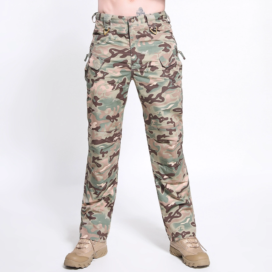 S-SHAPER Herren Wild Cargo Pants Hersteller, Relaxed Fit Wanderhose, Army Camo Combat Casual Arbeitshose mit Taschen