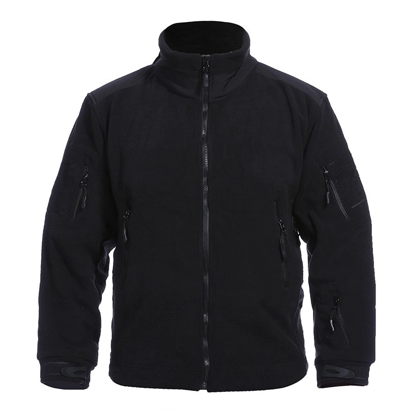 S-SHAPER เสื้อแจ็คเก็ตกีฬาผู้ชายมีฮู้ด Winter Polar Fleece Hiking Hunting Coats Multi Pockets With Zip