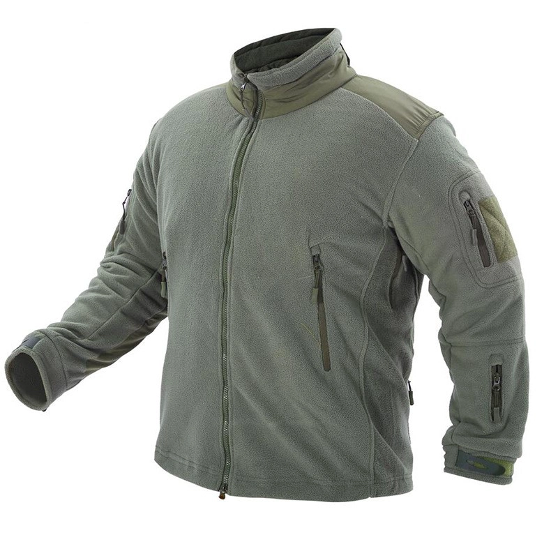 S-SHAPER เสื้อแจ็คเก็ตกีฬาผู้ชายมีฮู้ด Winter Polar Fleece Hiking Hunting Coats Multi Pockets With Zip
