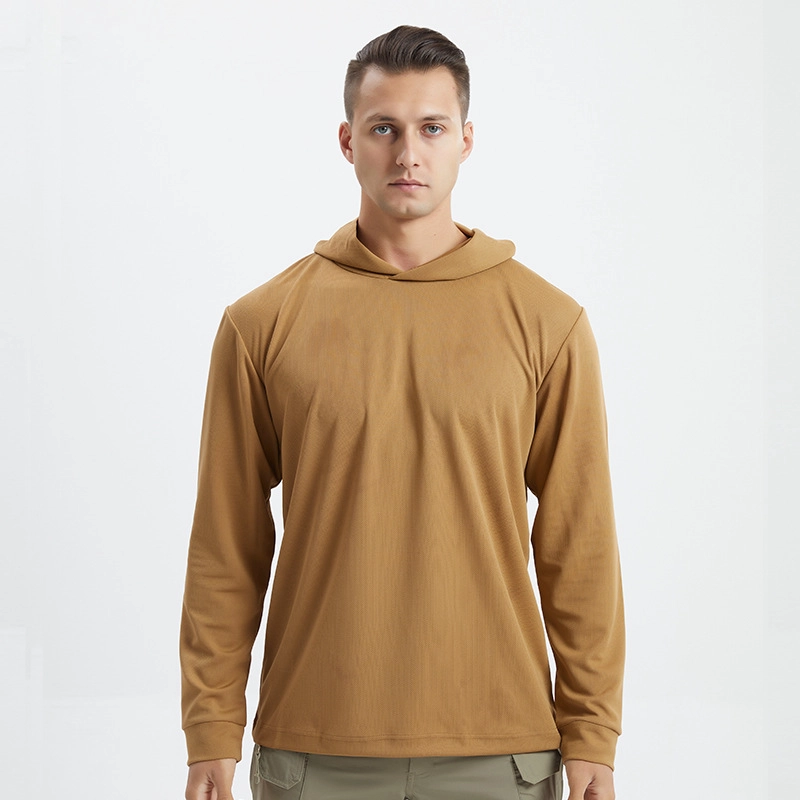 S-SHAPER Men Hunting Sun Shirts Manufacturer Long Sleeve Shirts With Hoodie Lightweight Hiking Running Outdoor Shirts
