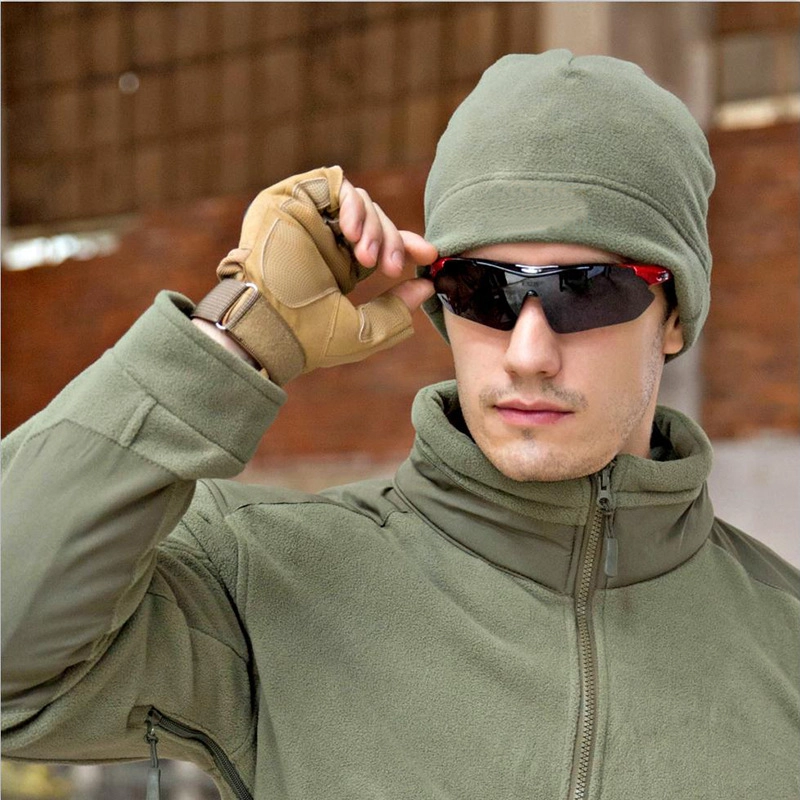 S-SHAPER Winter Warm Skull Cap Soft Polar Fleece Beanie Hat Thick Windproof Watch Cap Skiing Outdoor Cap for Men