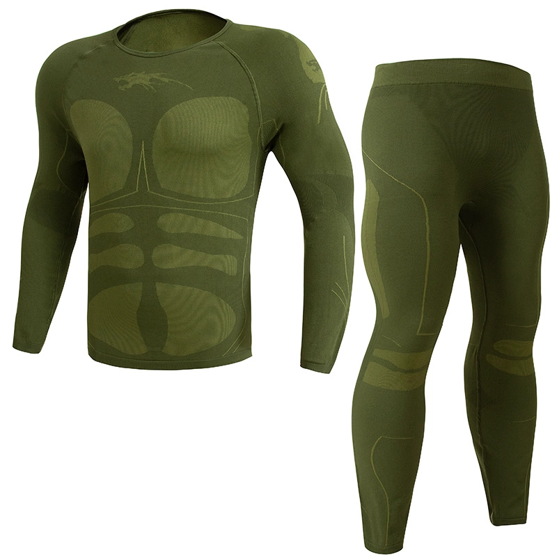 S-SHAPER Men's Thermal Underwear Fleece Lined Performance Fleece Tactical Sports Shapewear Thermal Set