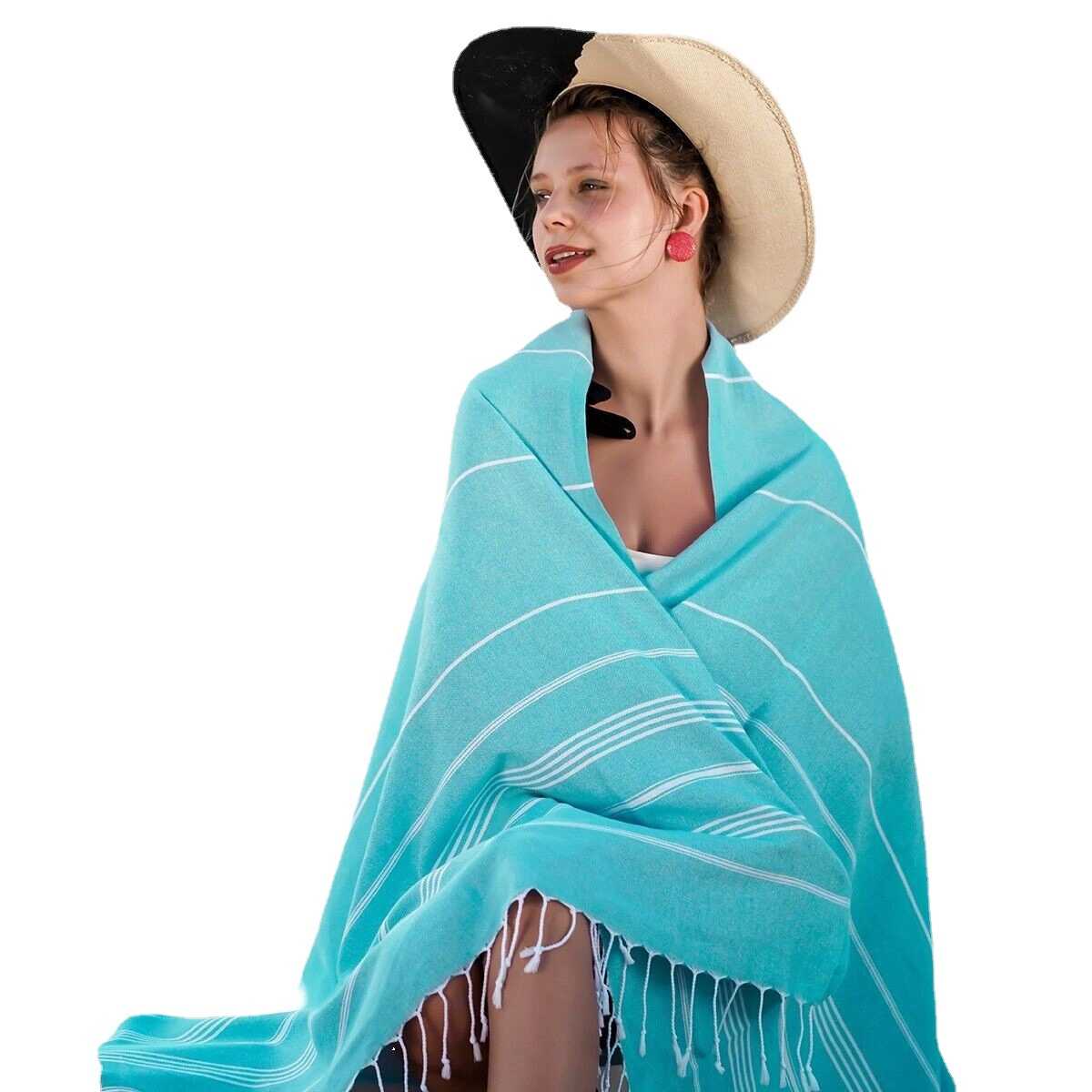 100% Cotton Turkish Towel Light Weight Beach Blanket BathTowel