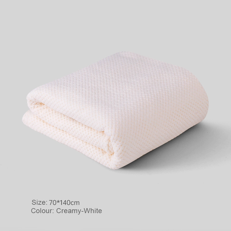 Waffle Weave Microfiber Coral Velvet Bath Towel