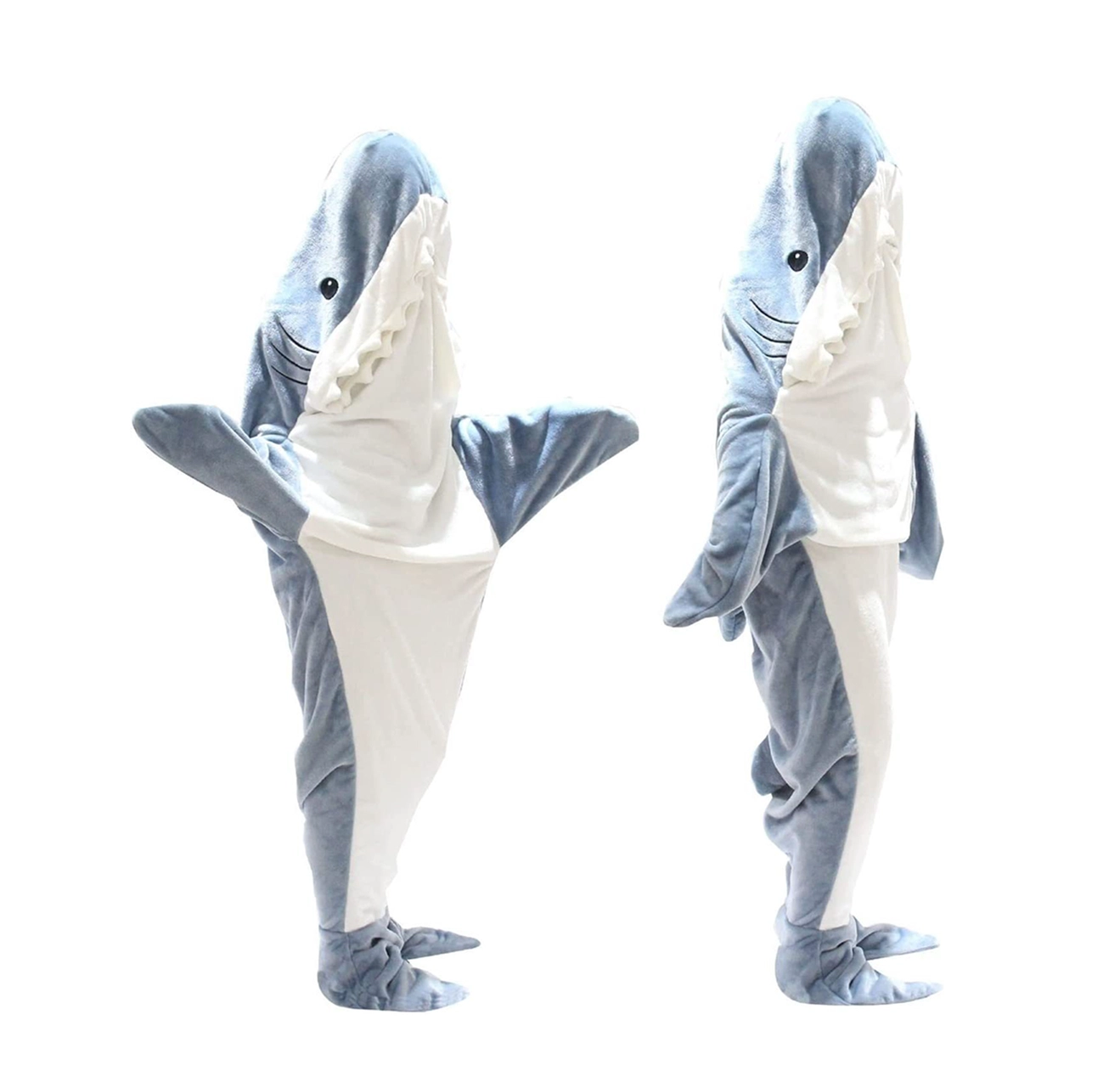 Shark Wearable Flannel Blanket Animal Hoodie Blanket Sleeping Bag - COPY - bsrotq