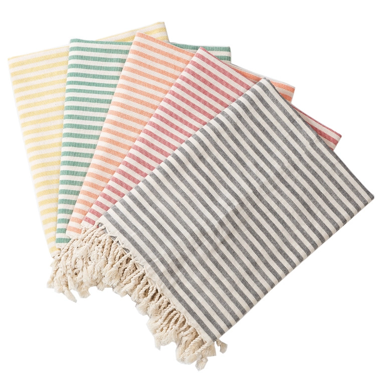 Cotton Turkish Beach Towel With Tassel
