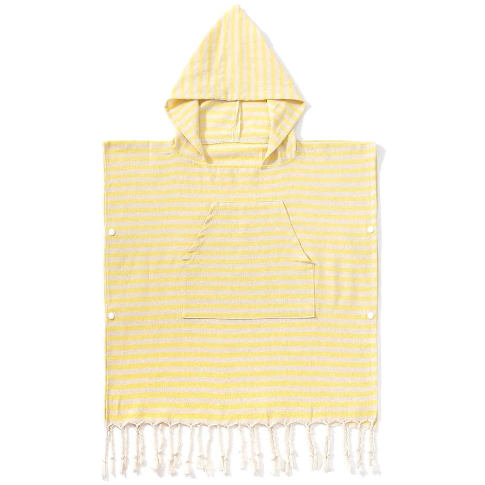 Katoenen kinderen surfponcho Turkse poncho met capuchon Kinderhanddoek met capuchon