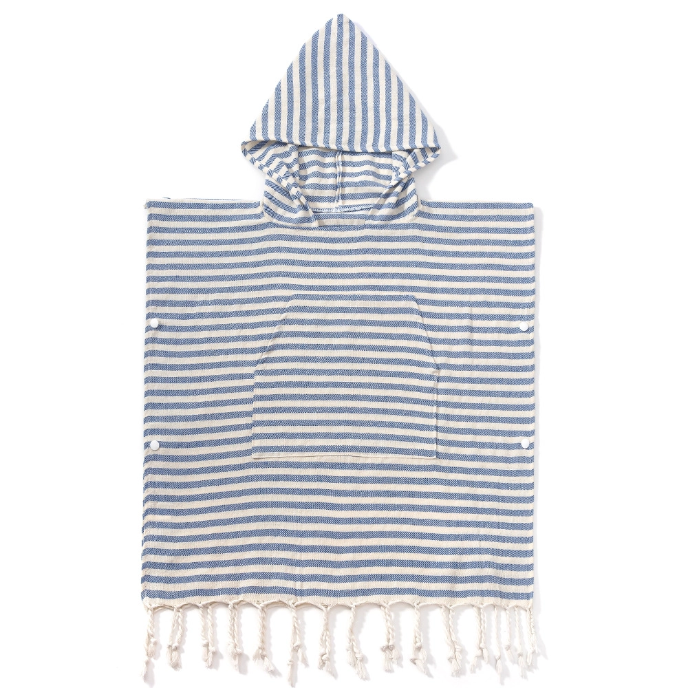 Katoenen kinderen surfponcho Turkse poncho met capuchon Kinderhanddoek met capuchon