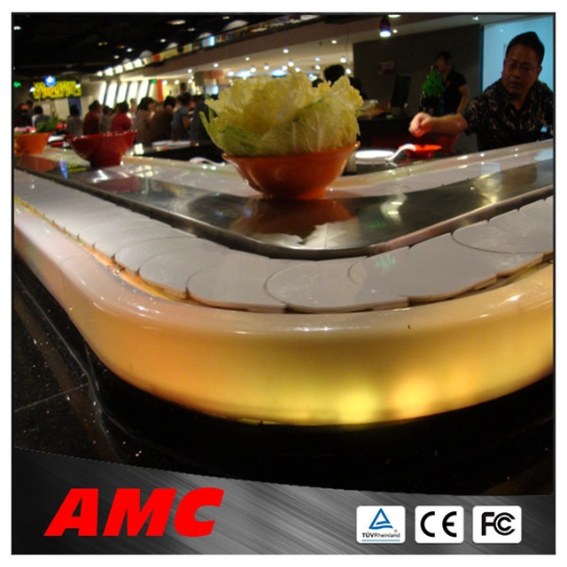 Customized Newest Design High Performance Stainless Steel Slat Conveyor and Sushi Food Conveyor Belt