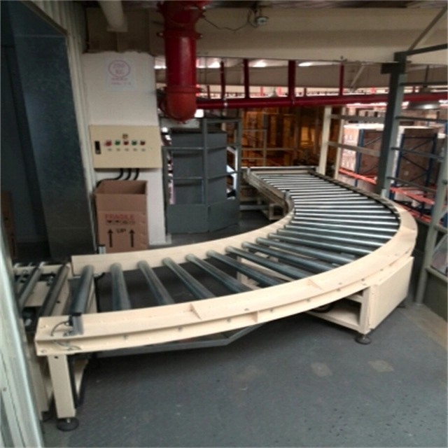 China AMC Full Automatic Hot sell Stainless Steel Framework Gravity Roller Conveyor manufacturer