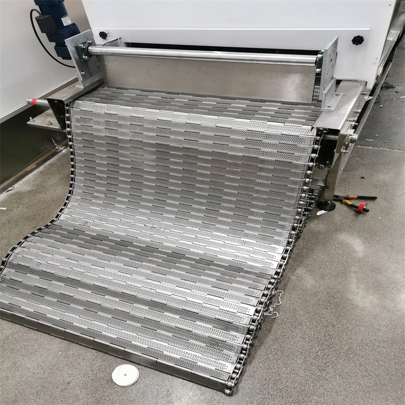 Stainless steel high quality easy operation automatic food grade chain plate conveyor