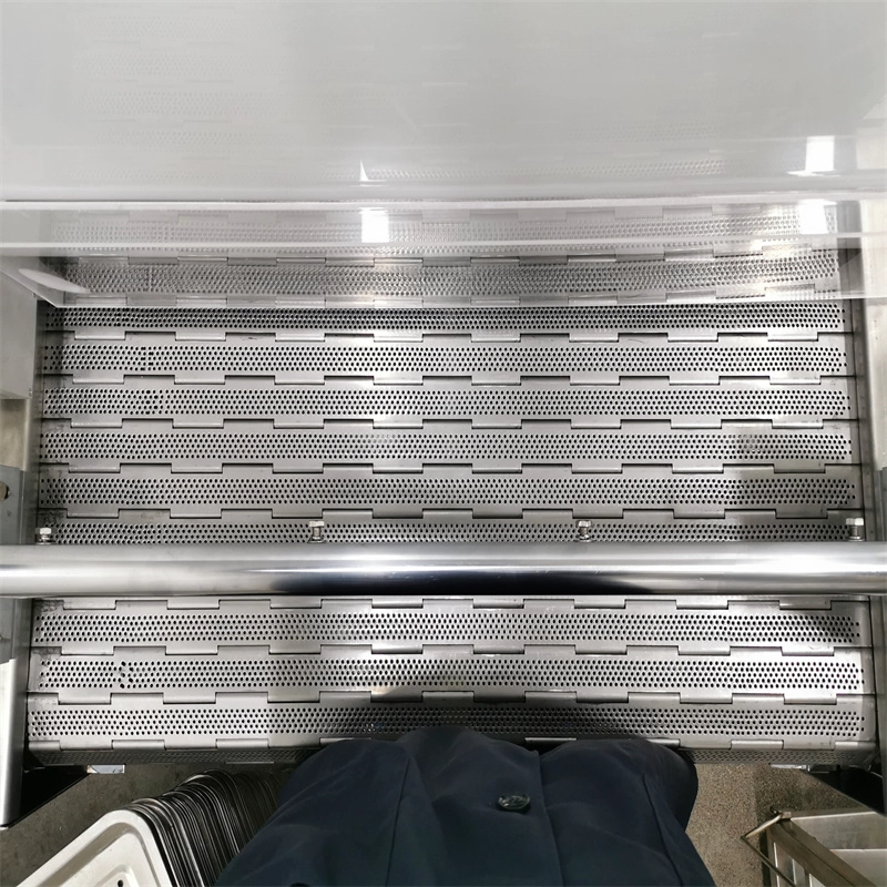 Stainless steel high quality easy operation automatic food grade chain plate conveyor