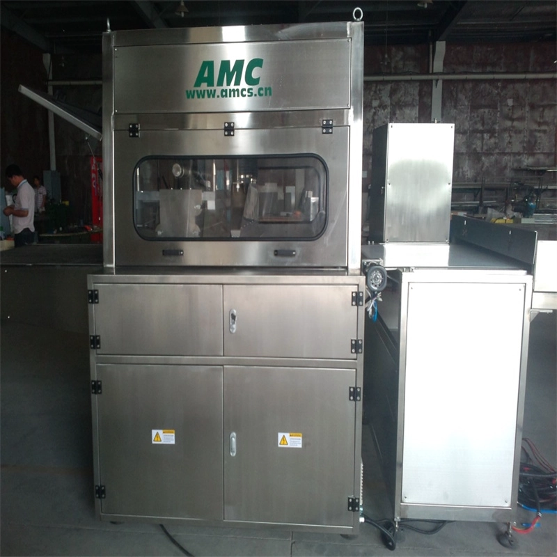 AMC a personnalisé la machine d'enrobage de snacks à haut effet en acier inoxydable