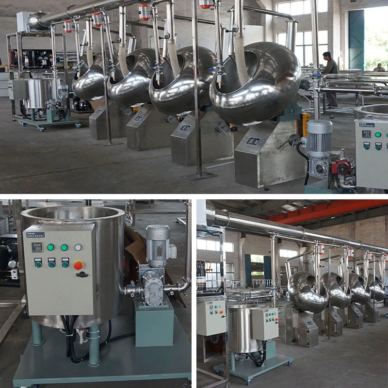 中国シュガーナッツコーティング工場を備えたチョコレート製造機