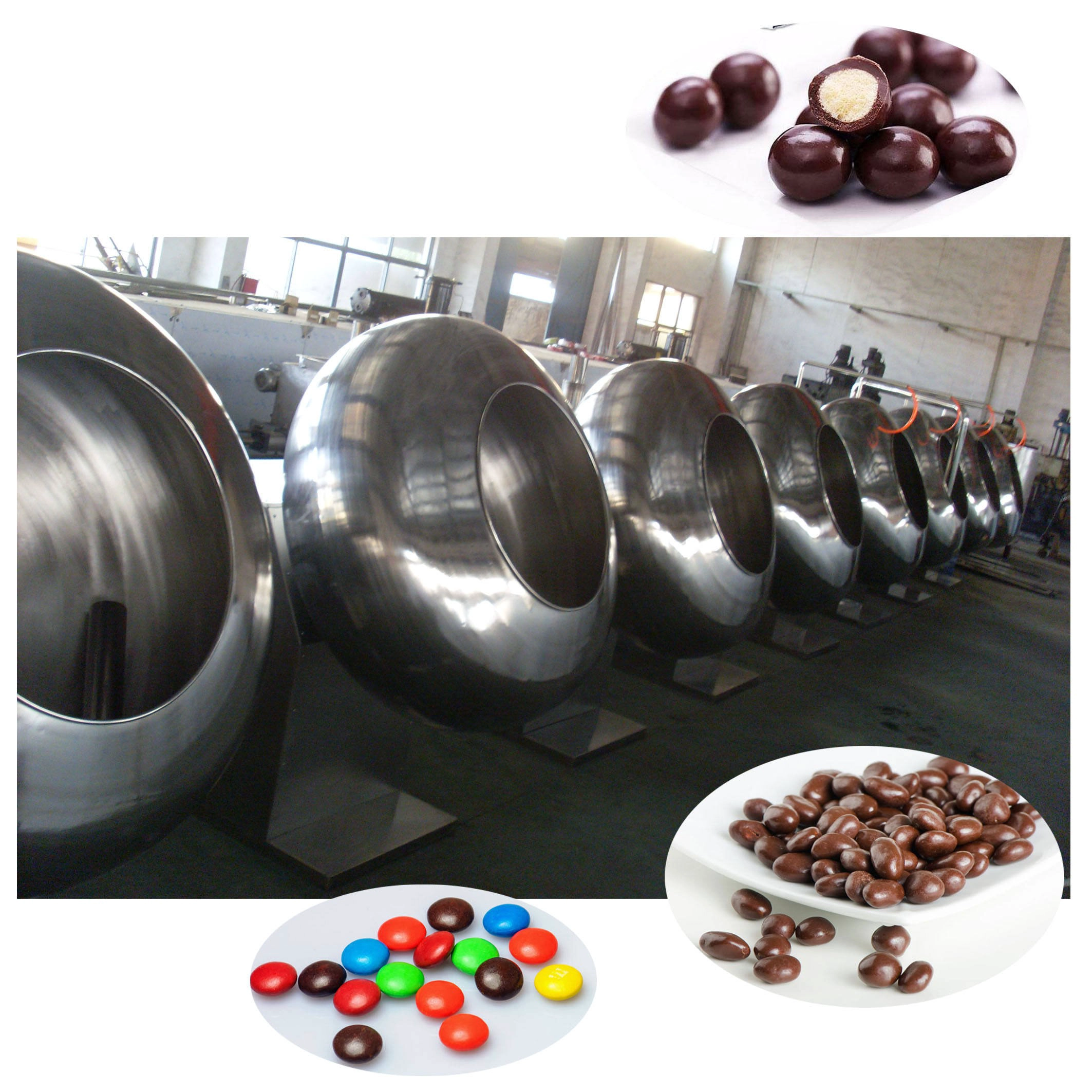 Poêle de revêtement de chocolat en acier inoxydable de la Chine/machine de polissage de chocolat