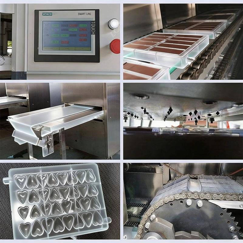 Cina Linea di produzione completamente automatica per stampaggio ripieno di cioccolato con fabbrica di tunnel di raffreddamento
