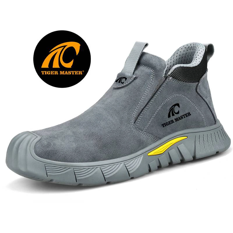 TM3049 Sicherheitsschweißschuhe mit grauer Gummisohle und Stahlkappe für Schweißer