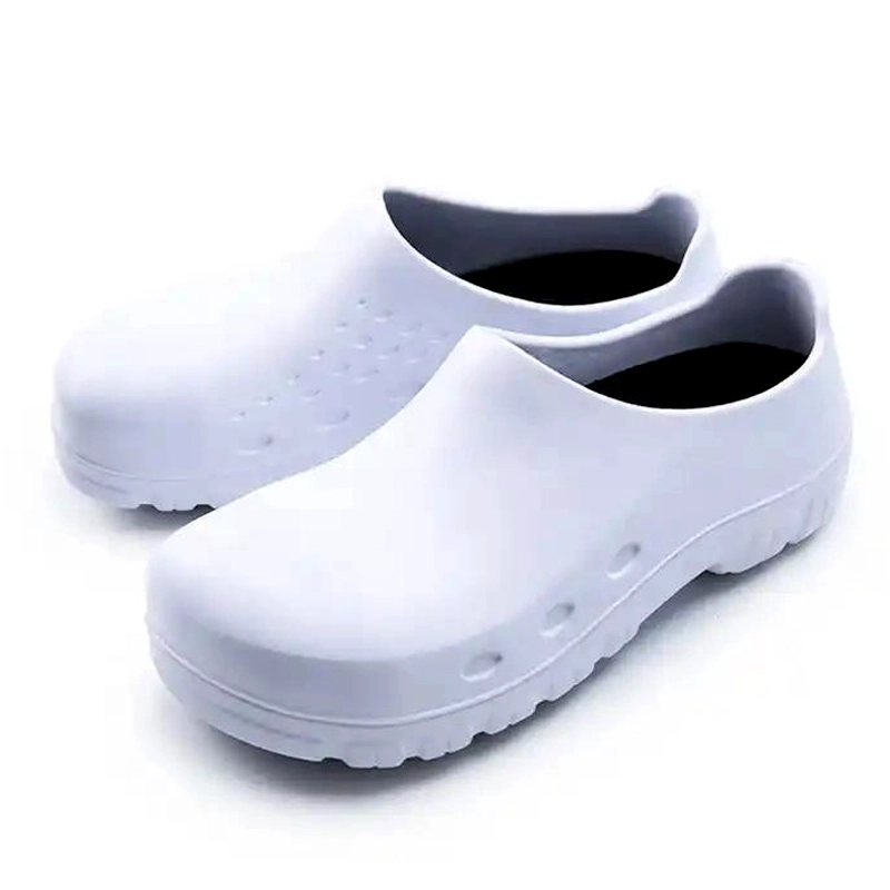 porcelana TM3114 Zapatos de seguridad para chef de cocina EVA impermeables, antideslizantes y resistentes al aceite, color blanco, con punta de acero fabricante TM3114 Zapatos de seguridad para chef de cocina EVA impermeables, antideslizantes y resistentes al aceite, color blanco, con punta de acero