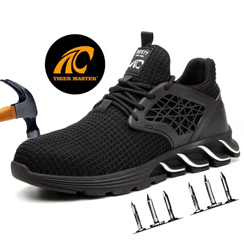 Cina TM3216 Scarpe antinfortunistiche sportive traspiranti antiperforazione nere con puntale in acciaio produttore TM3216 Scarpe antinfortunistiche sportive traspiranti antiperforazione nere con puntale in acciaio